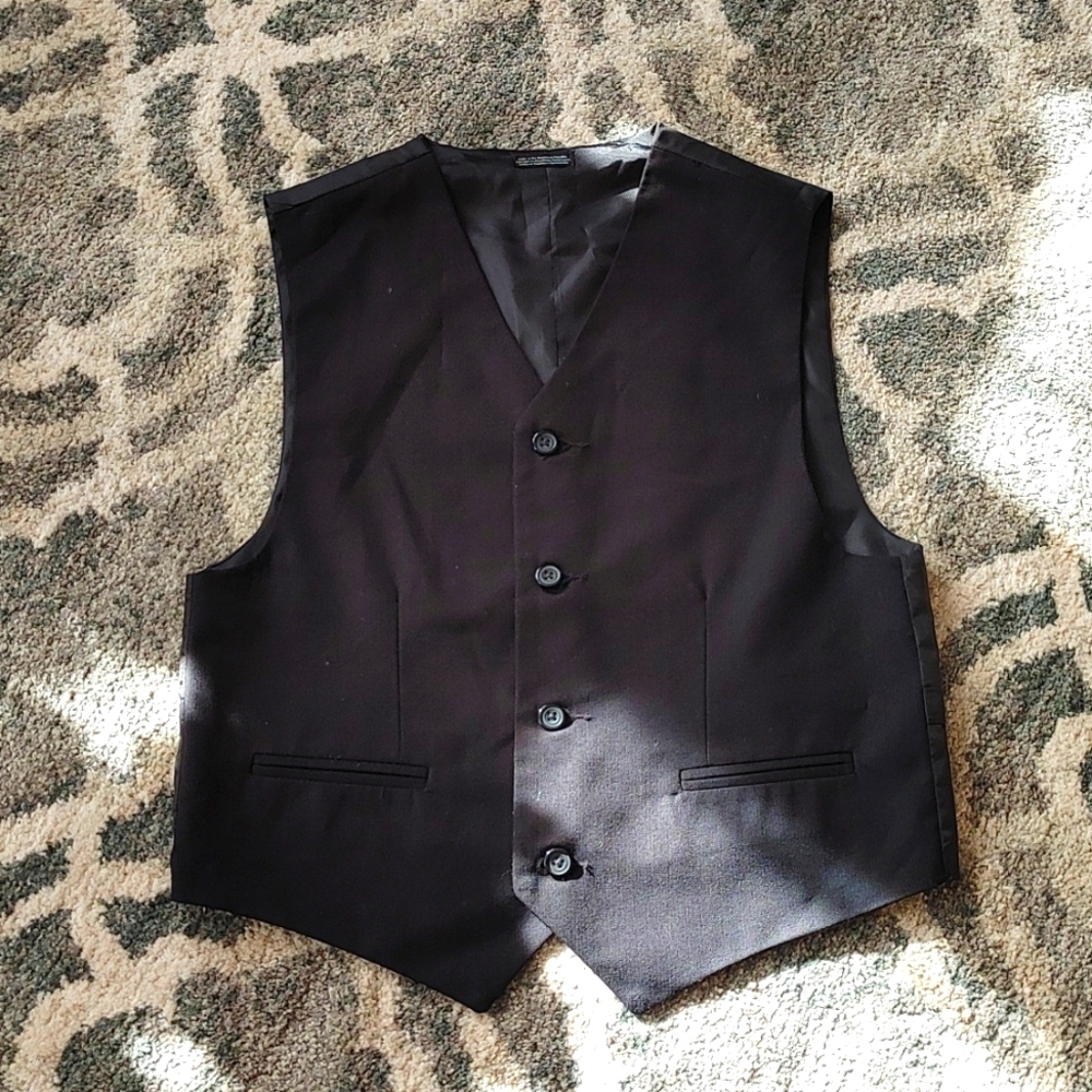 Suit Vest Boys Special Occasion Dress Attire Black